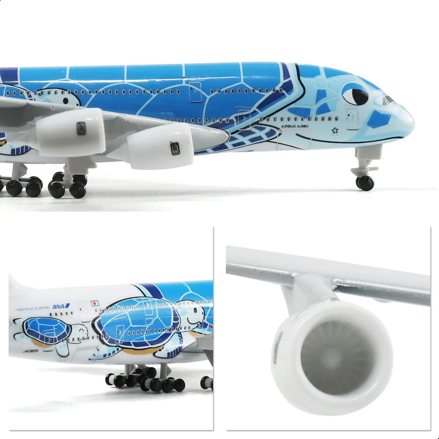 1/300 لـ ANA Blue Turtle A380 نموذج طائرة معدني مصبوب مع حامل عرض لهدايا الطائرات أو مجموعة AlloyAircraft