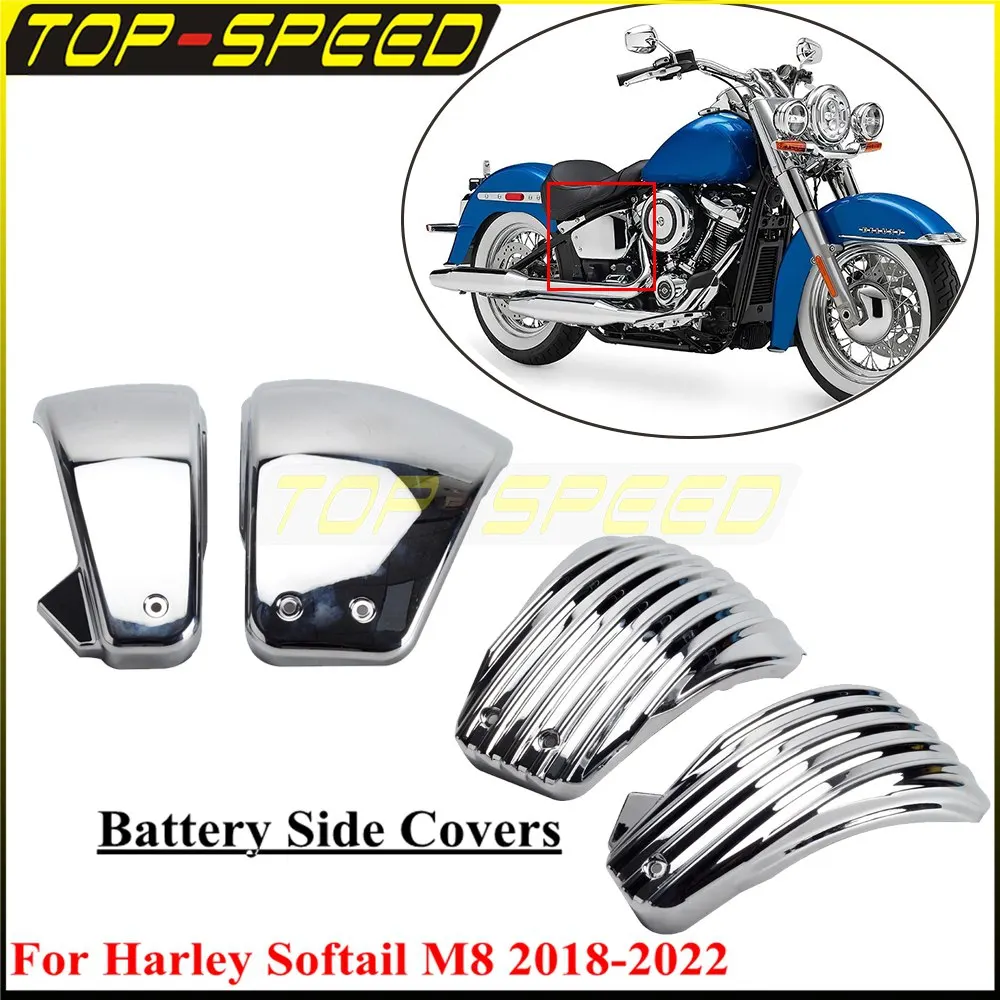 For Harley Softail M8 Street Bob Deluxe 114 FLDE FXBB FXST FLSL FXLR FLHC 2018-2022 Motorcycle Side Battery Fairing Cover Panel