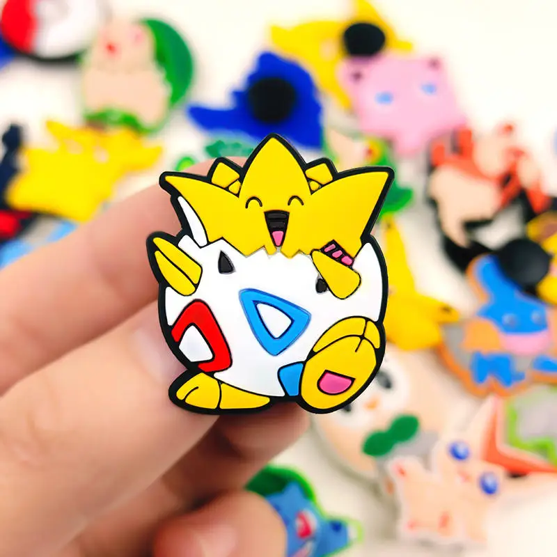 Pocket monster 1pcs Pokemon  Charms Accessories Sneakers Shoe Decorations Pins for  Woman Men  Jeans Wholesale