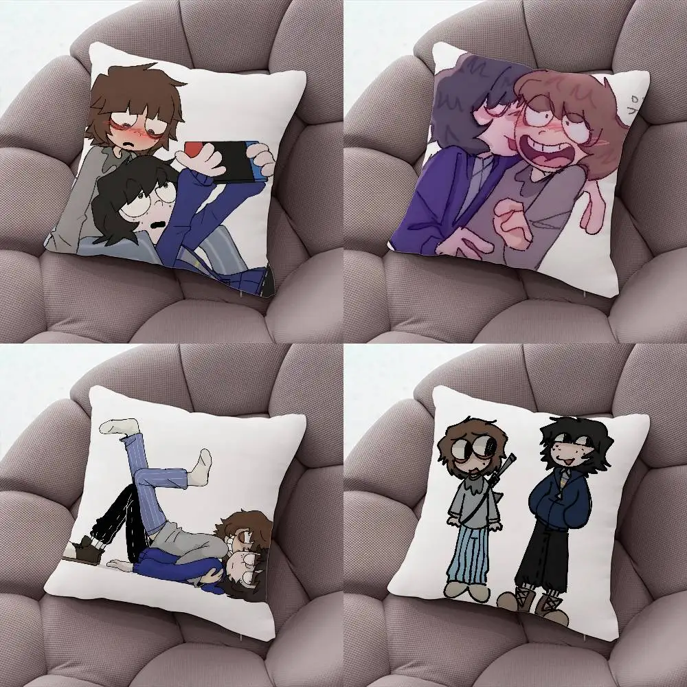 

One-Wheat-Mark Will Mike Pillow Case Plush Fabric Soft Double-Sided Printed Sofa Warm Winter Home Gift Cushion Cover