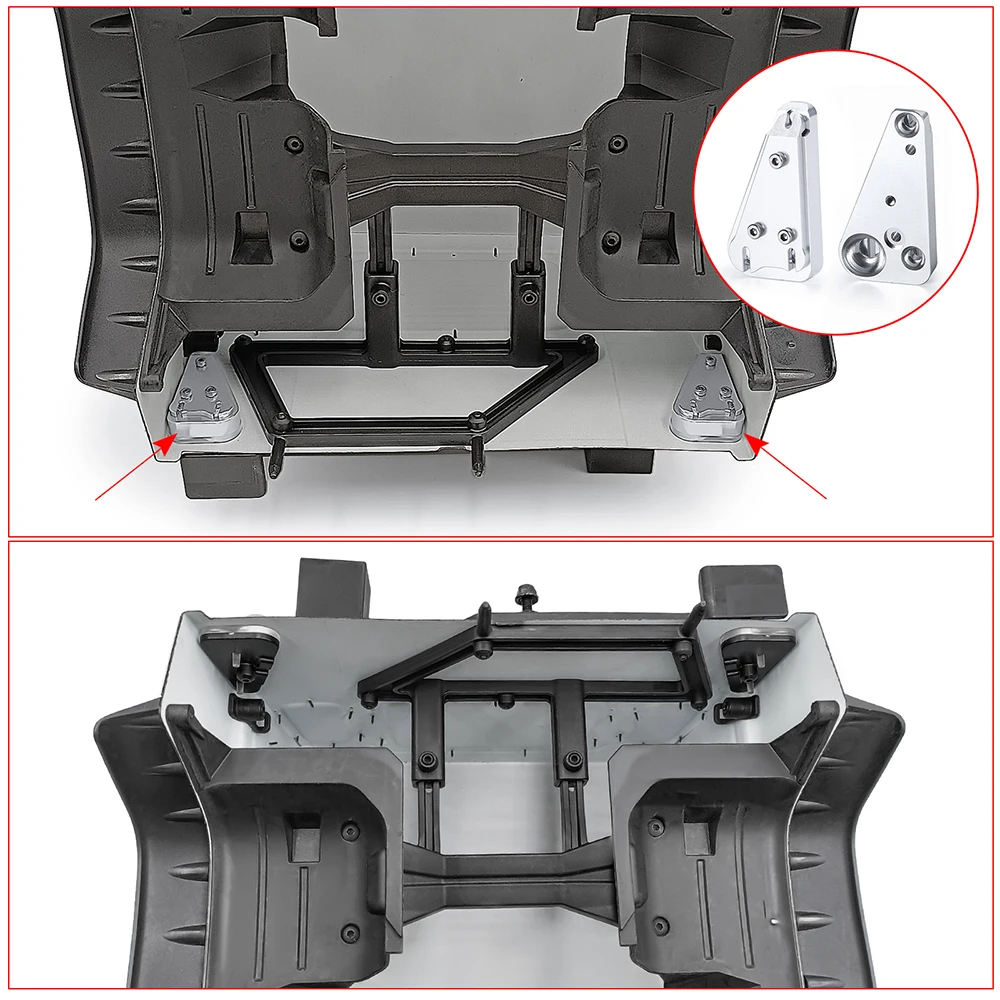 AXSPEED Metal Front & Rear Light Bracket Housing Lamp Cups Lampshades for TRX-4 Defender 1/10 RC Crawler Car Truck Model Parts