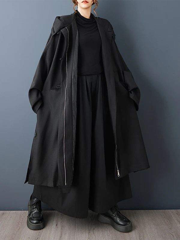 Solto longo favorável outono novo sle k aosphere rua sle casaco corta-vento feminino ele casaco outerwear