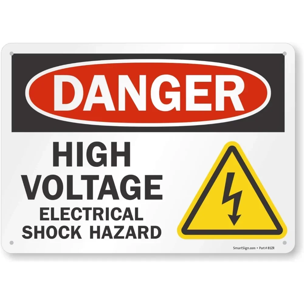 

Эксклюзивный OSHA — соответствующий металлический знак «высокого напряжения». Нержавеющий многоцветный алюминий для безопасности.