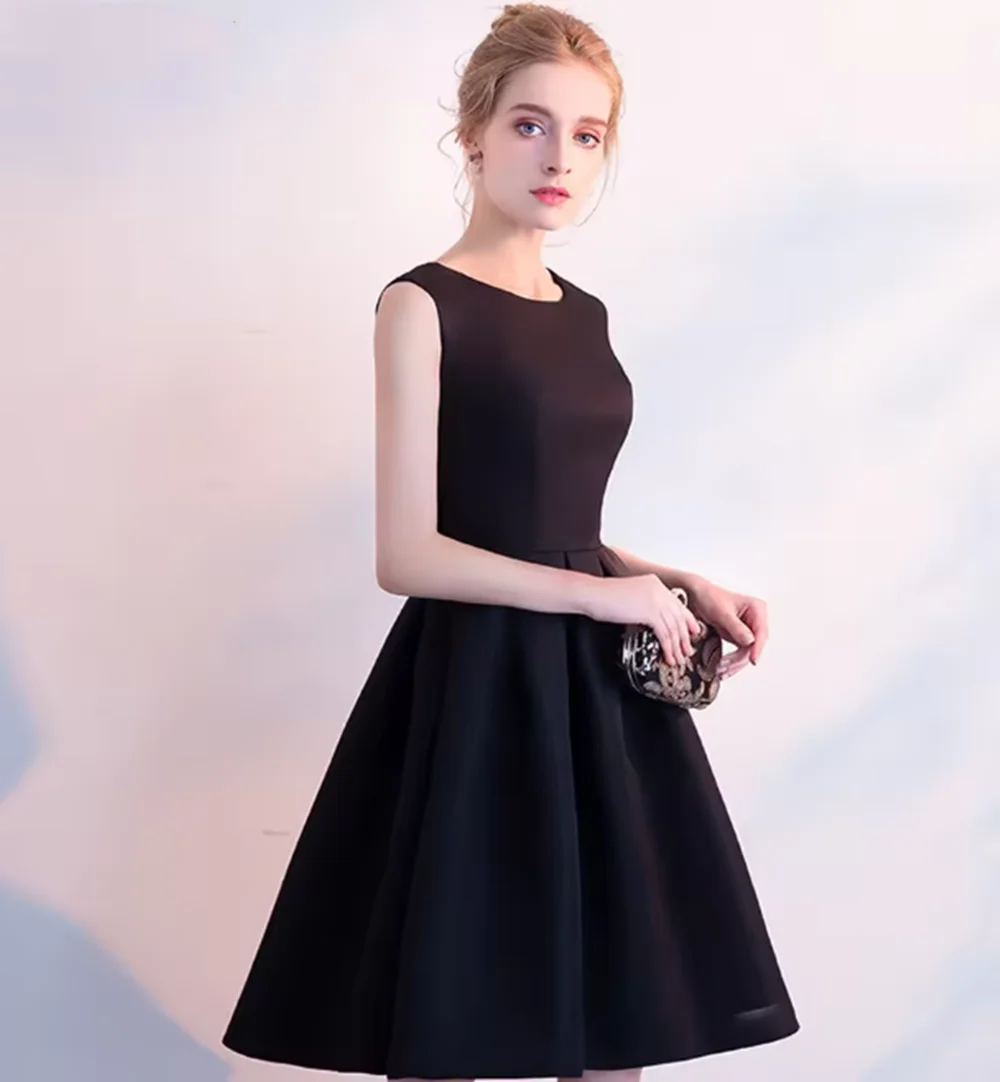 Sexy Luxury Satin Short Dress For Women Hosts Retro Banquet Party Stage A-Line Back Bow Tassel Dress Slim Fit 2025 Customized