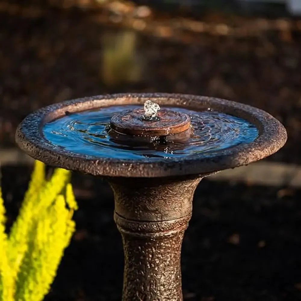 Tiered Outdoor Birdbath Fountain Resin Stone Powder Glass Fiber Water Feature 23.43