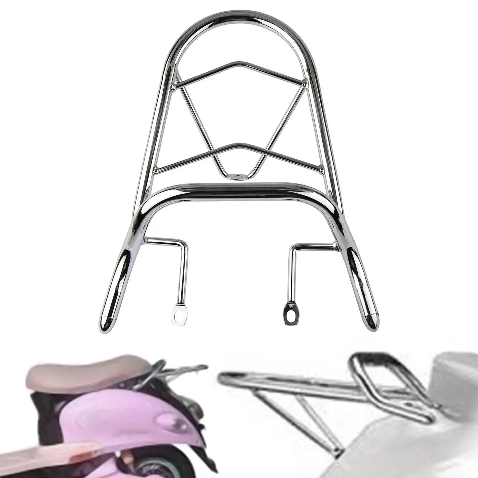 

Motorcycle Rear Luggage Rack Replacement Metal Sturdy Easy to Install Decoration Modification Support Shelf Luggage Carrier