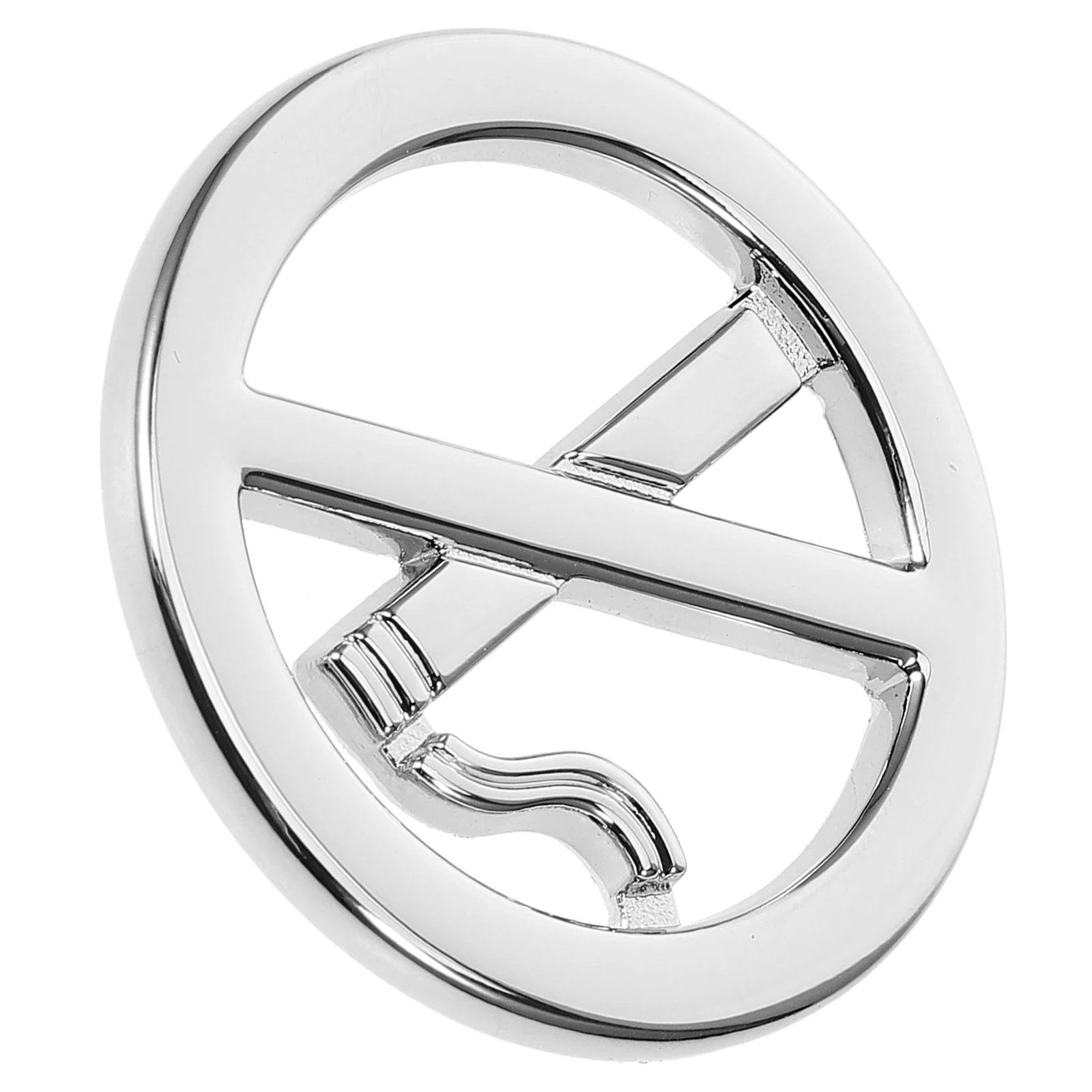 

No Smoking Metal Signs Self Adhesive 3D Car Decals Vehicle Dashboard Stickers Long Lasting Easy Install Traffic Safety