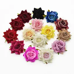 100Pcs High Quality Silk Artificial Flowers Roses Hot sales Wedding Bridal Bouquet Diy gift Home garden arch Festival Decoration