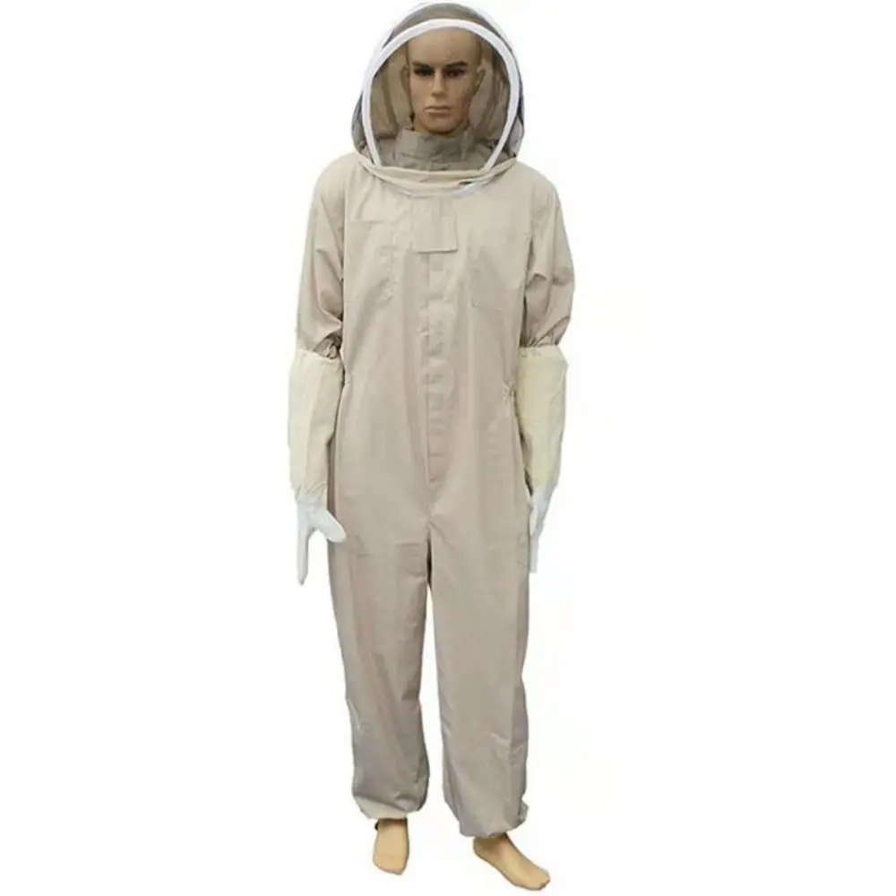 

Ventilated Design Beekeeping Protective Suits Durable Protective Coveralls Bee Suit with Gloves Safety Equipment