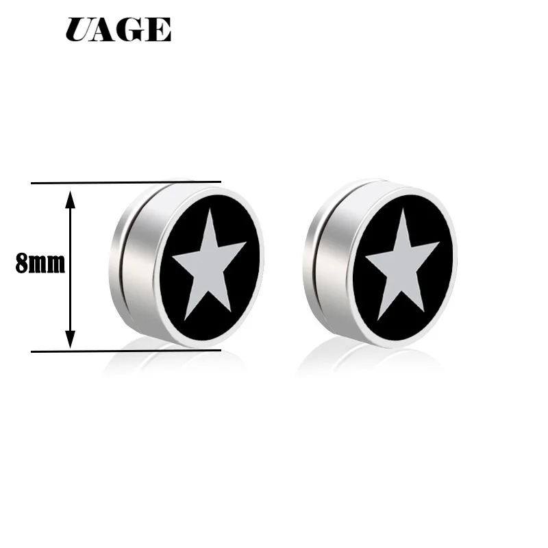 UAGE 1 pair Weight Loss Stud Earrings For Women 2018 Magnetic Health Black Stone Slimming Jewelry Magnets Paste Slim  Earring