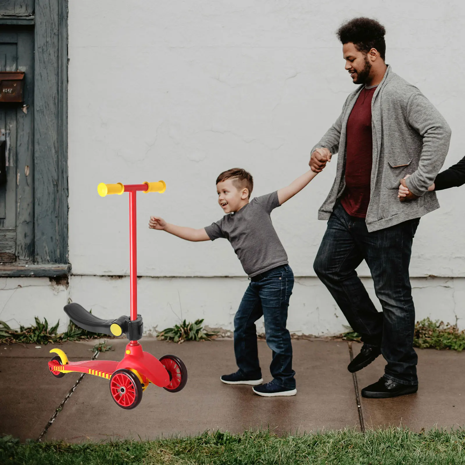 幼児用ポータブル調節可能スクーターシート 快適なパッド入り人間工学に基づいたデザイン 取り外し可能なサドルアクセサリー スクーターシート