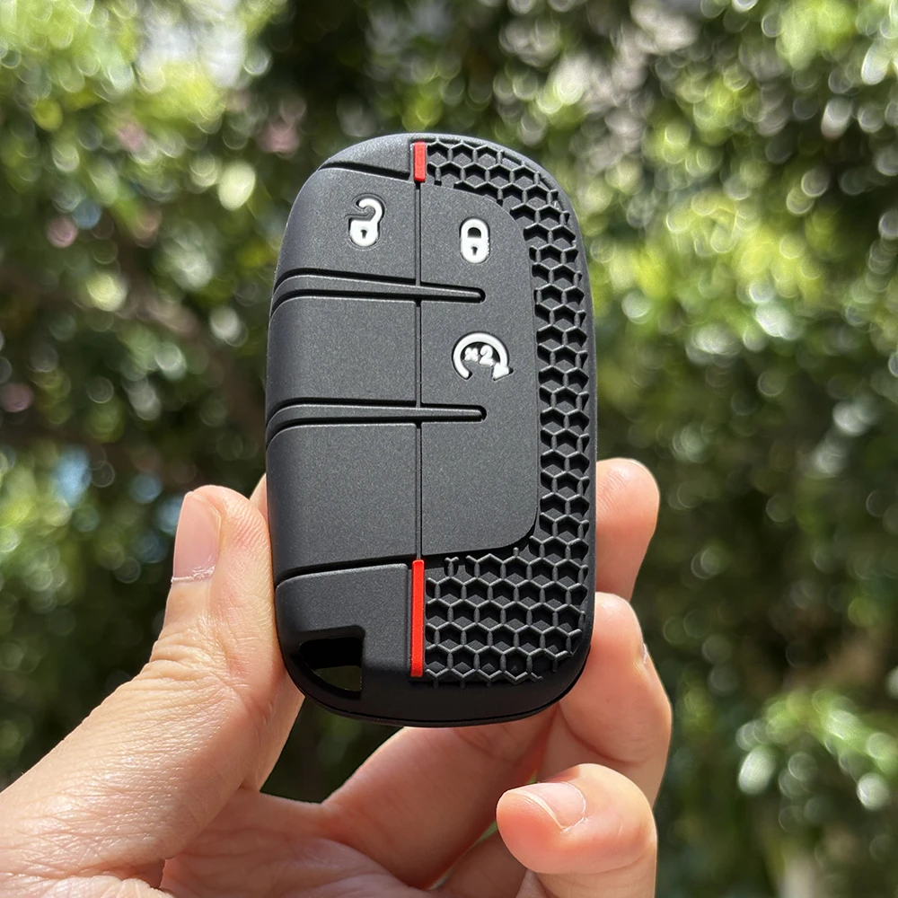 Sleutelhanger Bescherming Voor Jeep Cherokee Limited Grand Kompas Dodge Journey Hellcat Chrysler 300C II Siliconen Klep Fob Houder