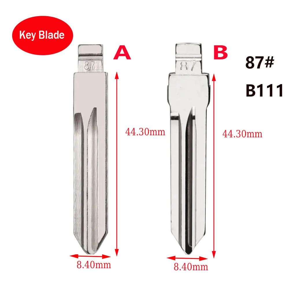 

10pcs/lot 87# KD Key Blade Metal Uncut Flip KD VVDI Remote Car Key Blade for Buick LaCrosse Remote Key