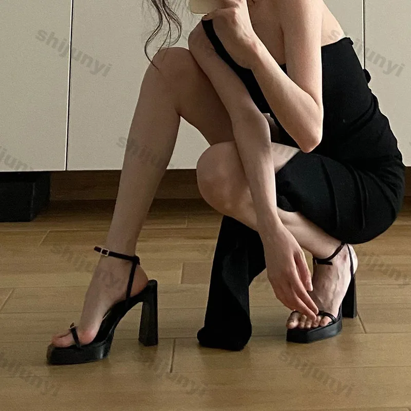 Women Super High Heels Sandals New Fashion Open Toe Buckle Strap Sandals Women Sexy Platform Sandals Elegant Party Wedding Pumps - Image 2