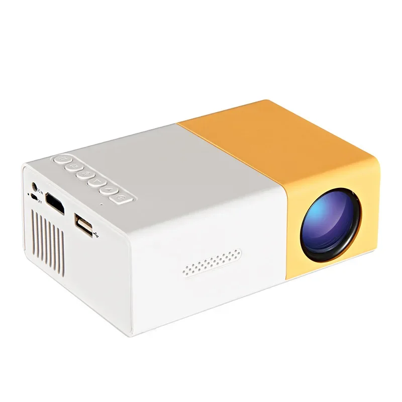 

YG300 projector high definition 1080P mobile phone mini projection yellow and white machine