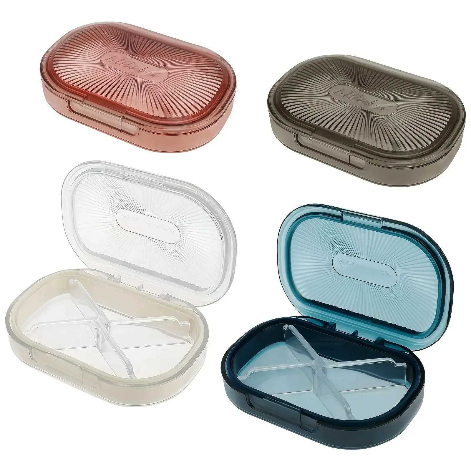 1PC Set Charming Style Oval Portable Travel Storage Box- Buckle Plastic Storage Box, Suitable for Swabs, Jewelry, Dental Floss