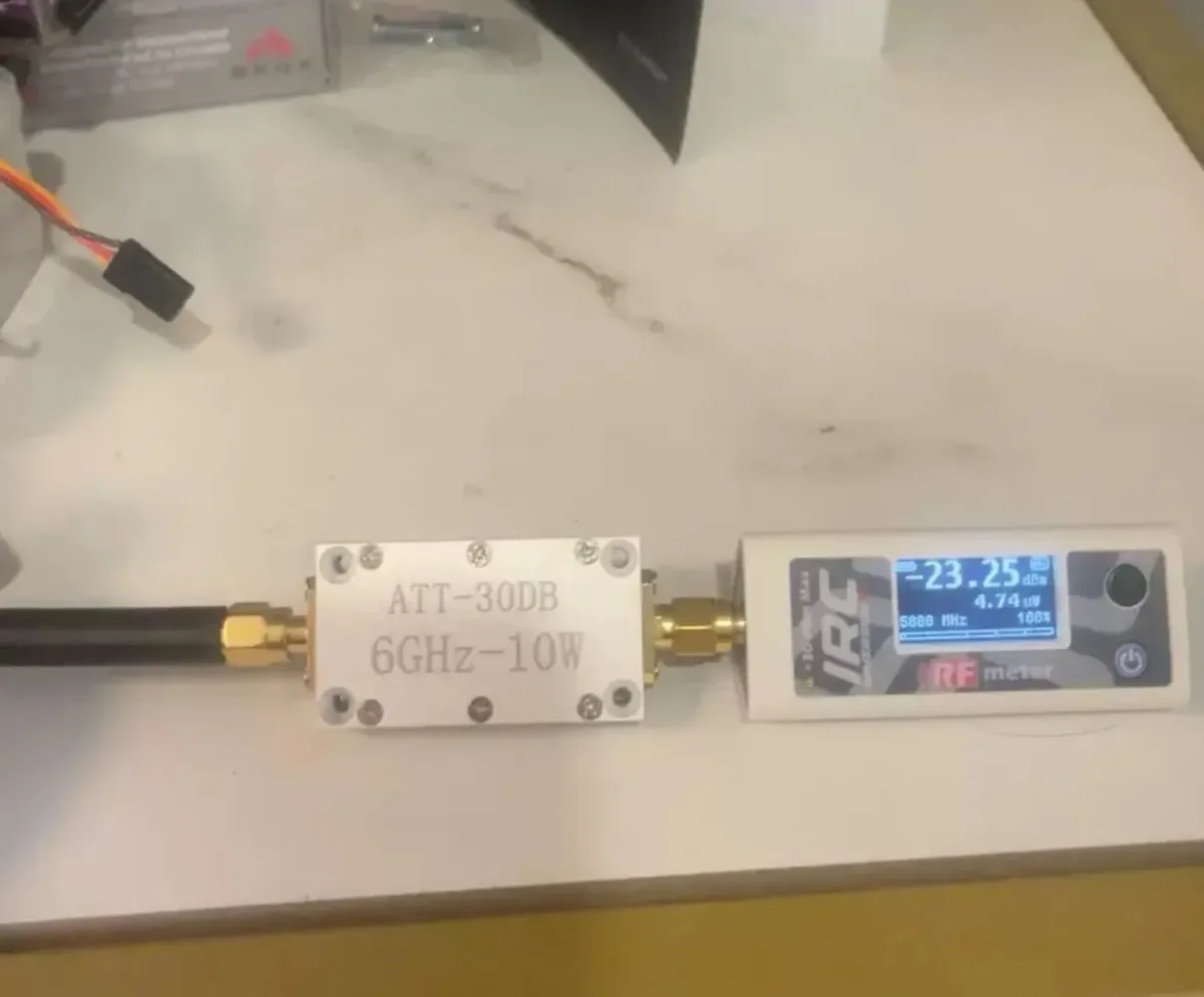10W 30DB RF Fixed Attenuator SMA 0-6GHZ Work with Power Meter Spectrum Analyzer for ImmersionRC RF Power Meter