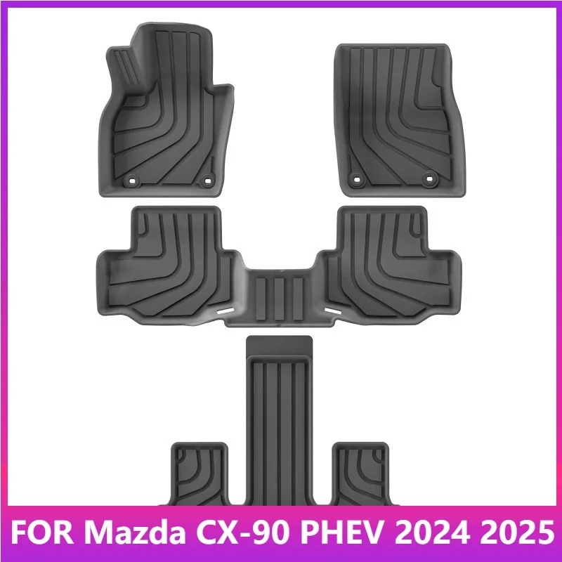 

Коврики для Mazda CX-90 CX90 PHEV 6/7Seater 2024 2025 TPE Коврики для багажника Защитные коврики Водонепроницаемые аксессуары для любой погоды