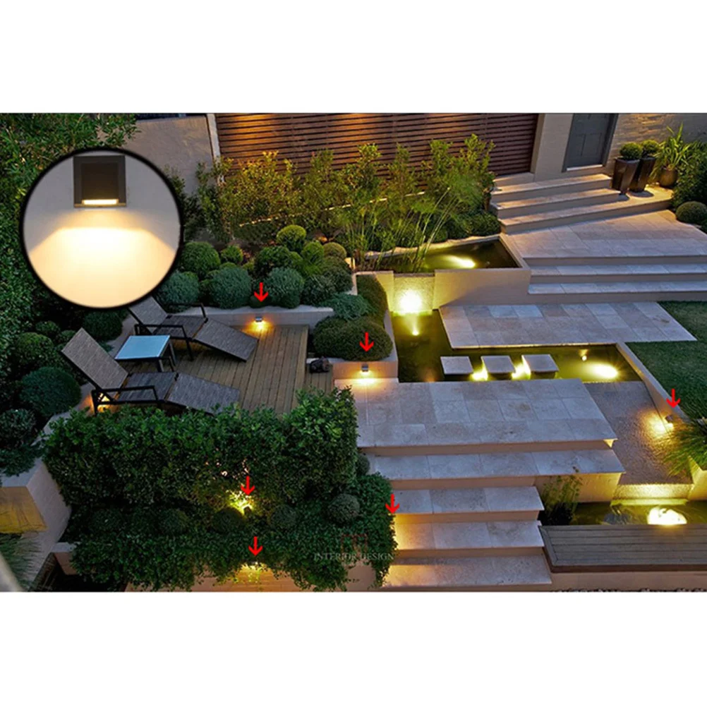 

1Pcs LED Wall Sconce High Brightness Outdoor Wall Light Waterproof Garden Yard Lamp LED Stair Light Exterior Porch Lamp