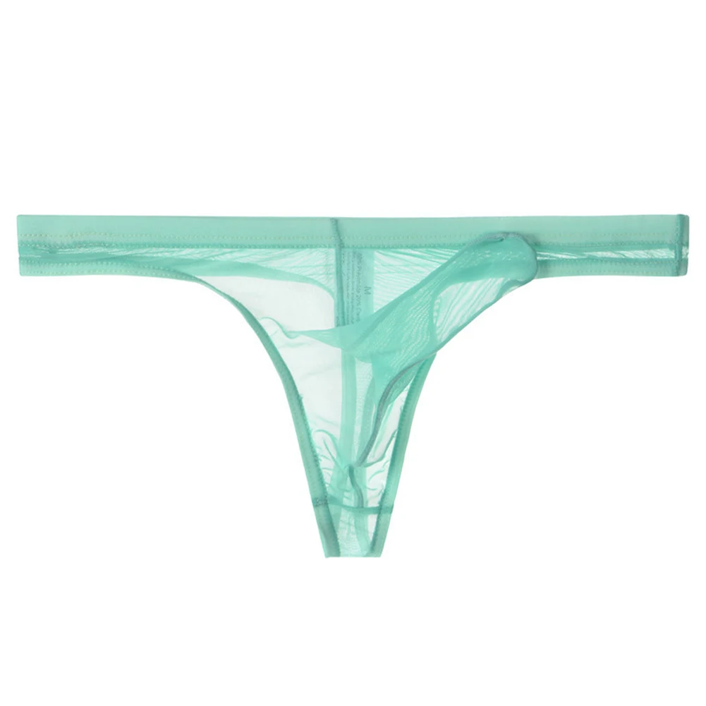 Homens Ver Através G-corda Ultra Fina Malha Underpant Homem Transparente Cueca Elefante Nariz Calcinha Baixa Ascensão T-back Thongs Erótico