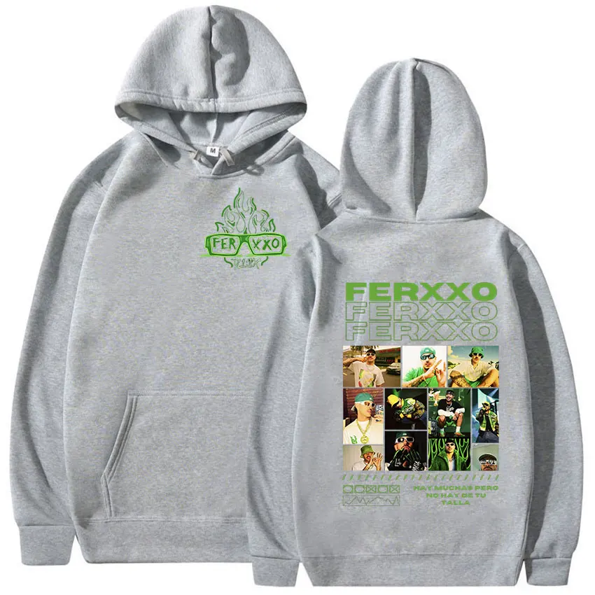 Rapper Feid Ferxxo New Album Graphic Hoodie Men\'s Hip Hop Vintage Pullover Sweatshirts Trend Gothic Oversized Hoodies Streetwear