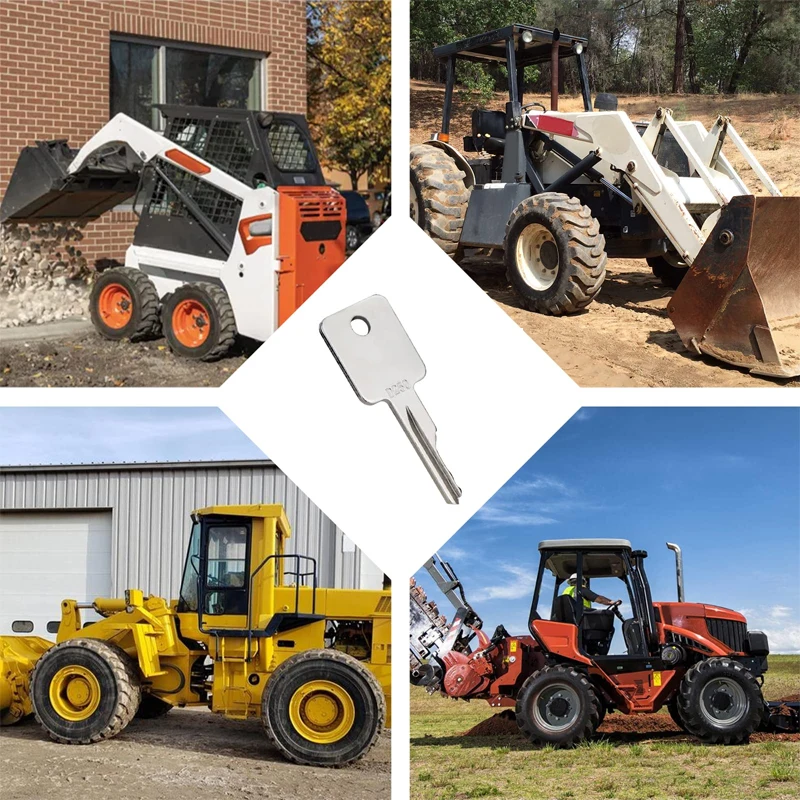 D250 Ignition Key for Bobcat Case IH Skid Steer Terex Broce Genie Grove JLG Komatsu Volvo Loader Tractor Forklift Mini Excavator