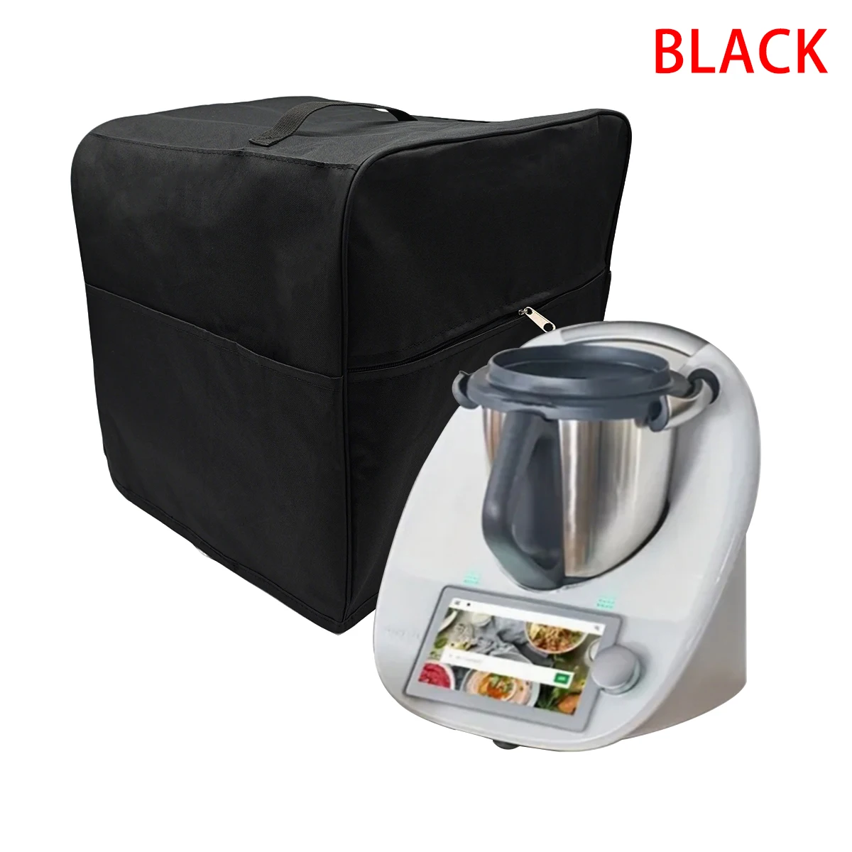 Grey Oxford Cloth Thermomix TM5/TM6 Mixer Special Double-Layer Mixer Cover Side Storage Thickened Protective Case 1 Piece