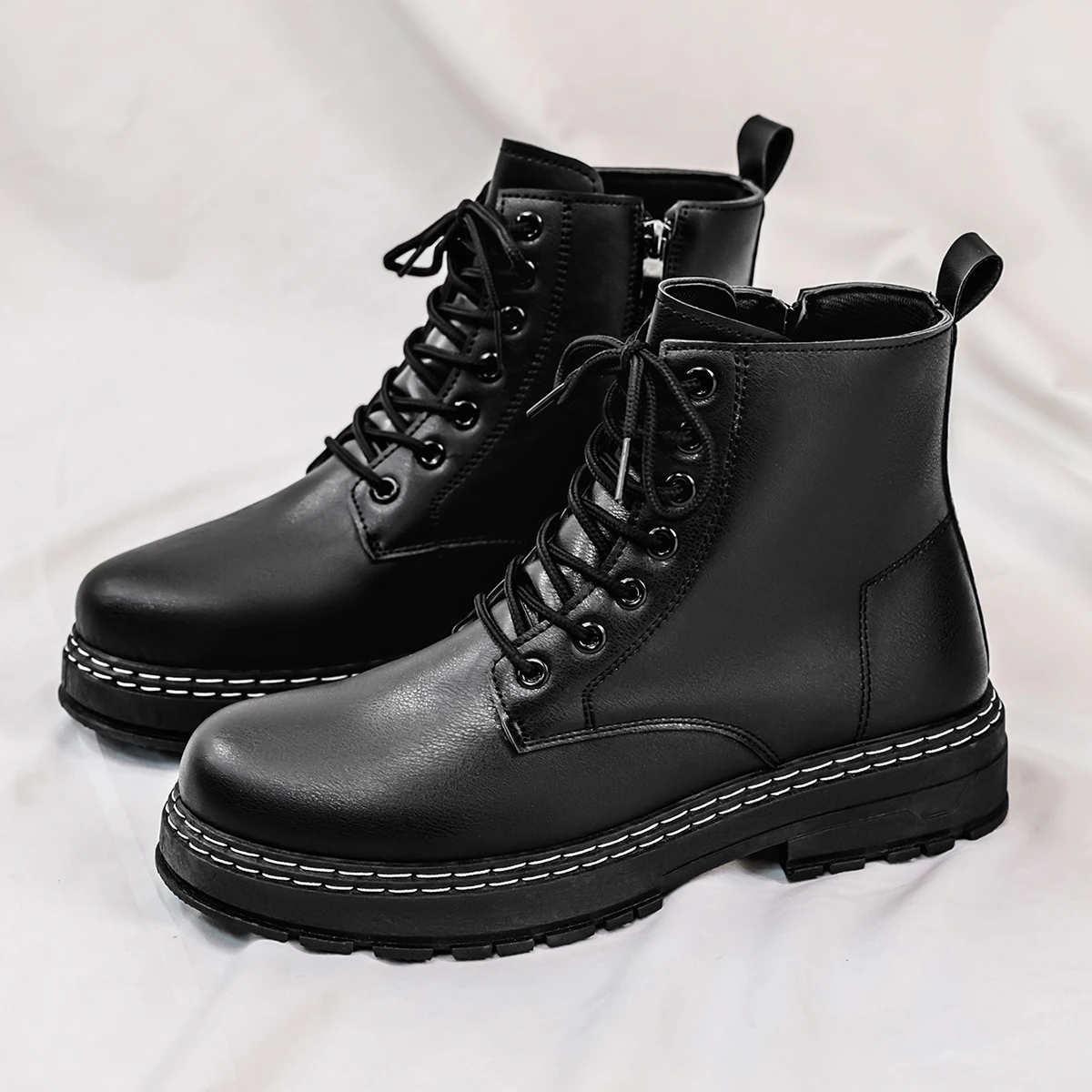 Men's High Top Denim Boots, Casual Sports Shoes, Trendy and Fashionable Men's Boots