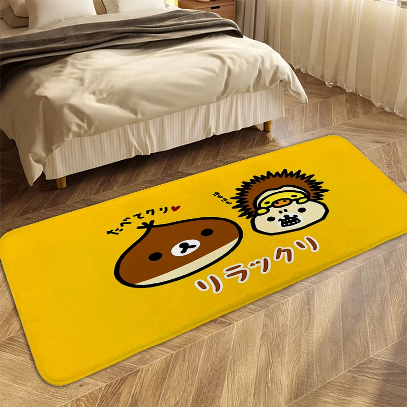 Children's Bedroom Carpet R-Rilakkuma Entryway Toilet House Entrance Mat Useful Things for Home Custom Living Room Bathroom Rug