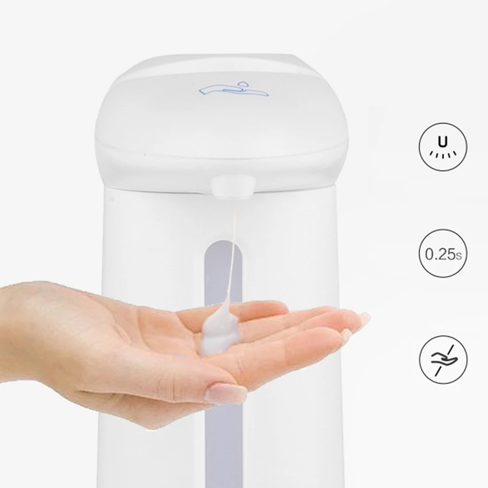 

19.5x9.3cm Automatic Soap Dispenser Plastic Sensor Bath Liquid Bottle Shower Handwash for Home Hotel Bath Liquid Bottle