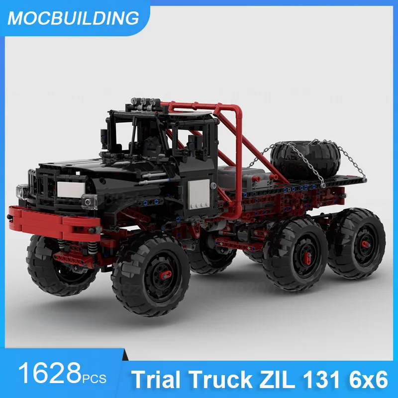 MOC Building Blocks Trial Truck ZIL 131 6x6 Model DIY Assemble Bircks Transportation Creative Collection Toys Xmas Gifts 1628PCS