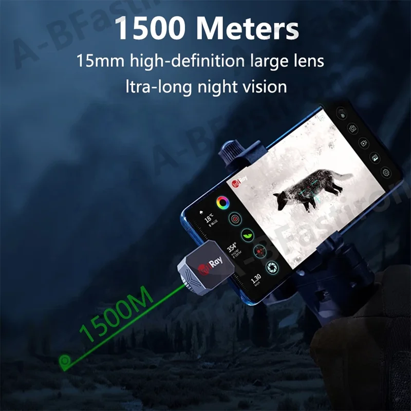 كاميرا حرارية متنقلة للرؤية الليلية أحادية العين خارجية X3 الأشعة تحت الحمراء Xh15 المدى مكتشف الرؤية الليلية المحمول التصوير الحراري