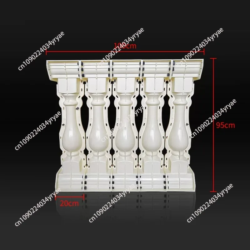 Roman Column Cement Mold Abs Balcony Guardrail Fence Cast-In-Place Cement Round Gourd Vase Column Railing Decoration Model