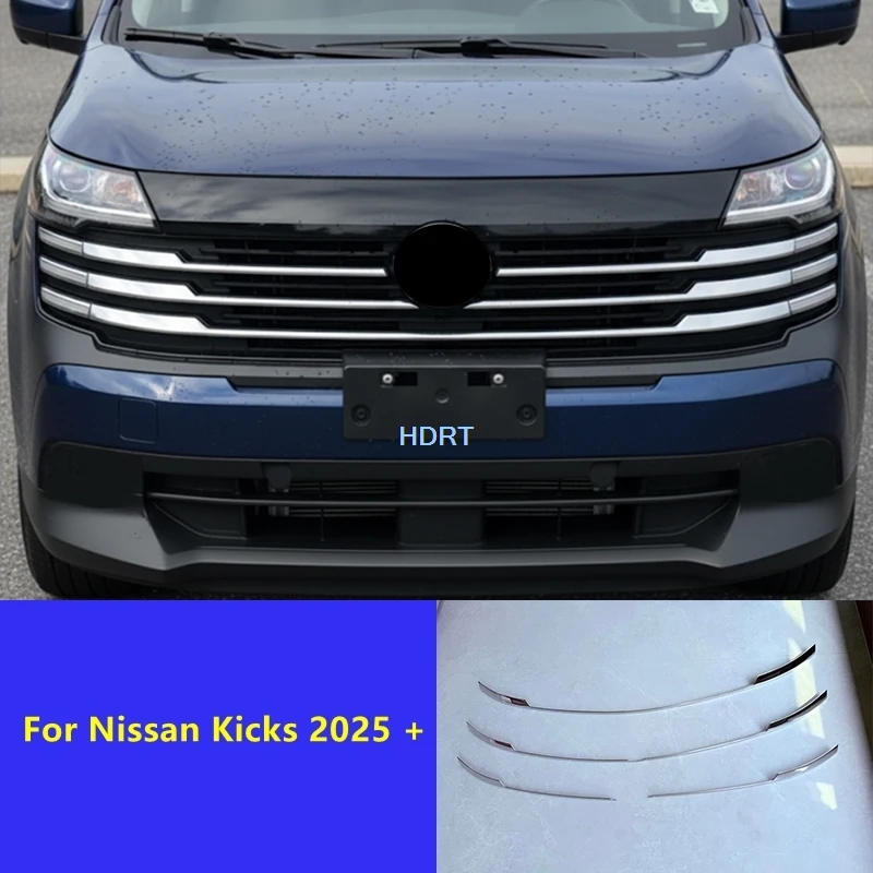 

Автомобильный стиль, передний бампер, гоночные грили, отделка кузова, защитная декоративная наклейка, внешняя наклейка, подходит для Nissan Kicks 2025 +