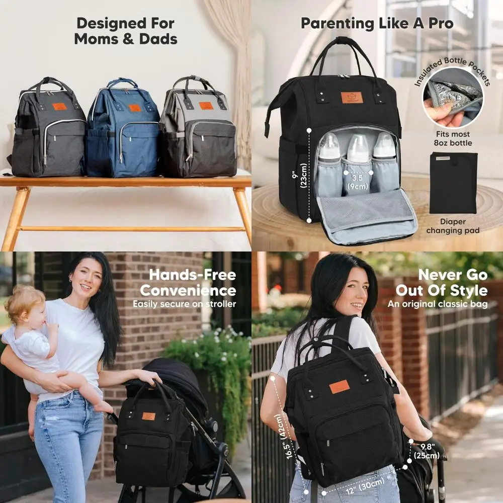 

Рюкзак-сумка для подгузников KeaBabies — большая сумка для малышей, для мальчиков и девочек, водонепроницаемый многофункциональный дорожный рюкзак для подгузников с пеленальной панелью