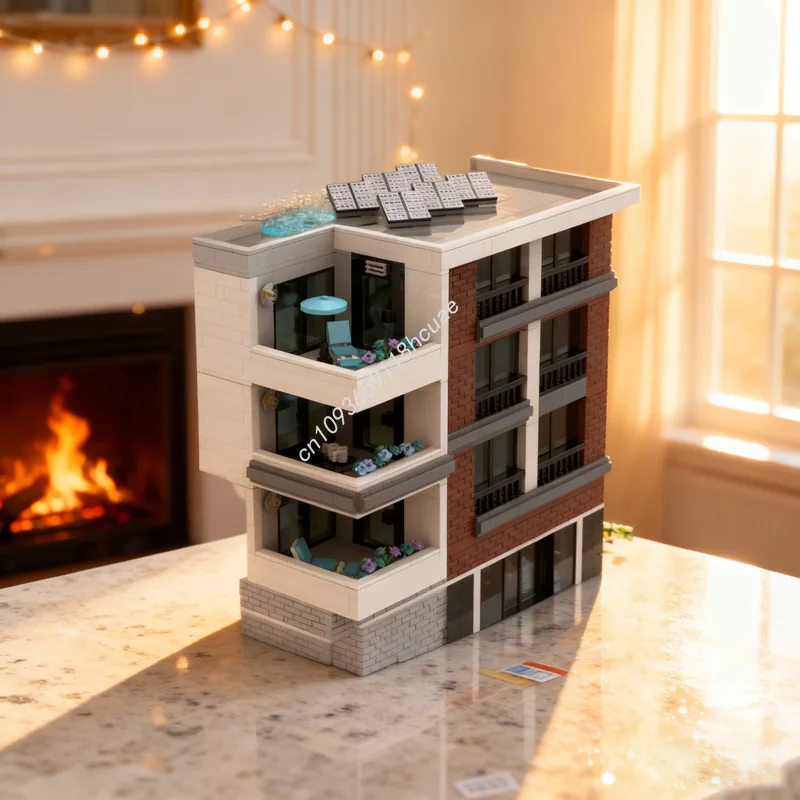 

5517 шт. MOC Плато 0, полностью модульная модель, строительные блоки, игрушки, архитектура, рождественские подарки, сборка, сделай сам, кирпич, день рождения