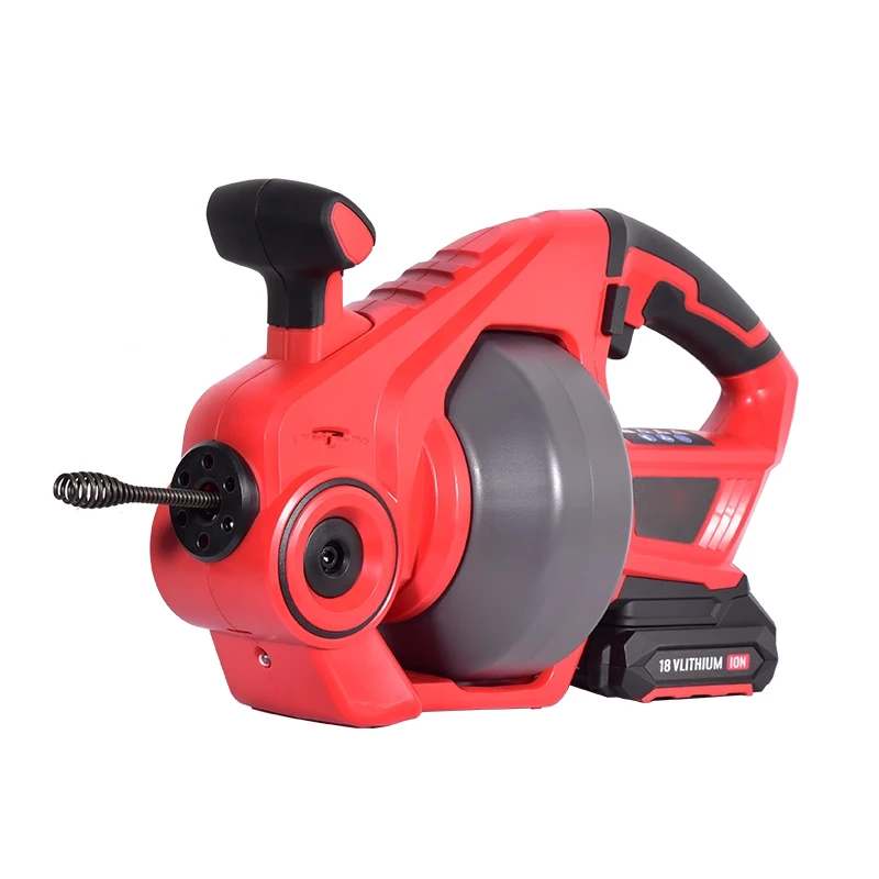2000mAh Large Capacity Wireless Lithium Battery Pipe Dredging Tool Kitchen Toilet Sewer Dredging Spring