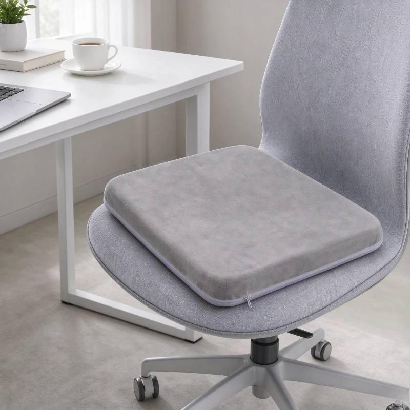 93% Natural Latex Seat Cushion, High Rebound Ergonomic Chair Pad for Office Home Use, Breathable Pressure Relief Support Pillow
