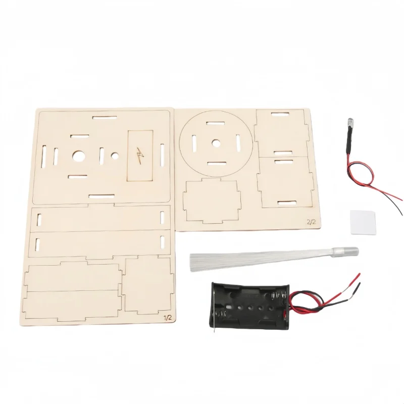 مجموعة مصابيح الألياف البصرية الملونة ذاتية الصنع ألعاب البخار تجربة علمية إبداعية لعبة ألغاز مصنوعة يدويًا اختراع إنتاج صغير للأطفال #3