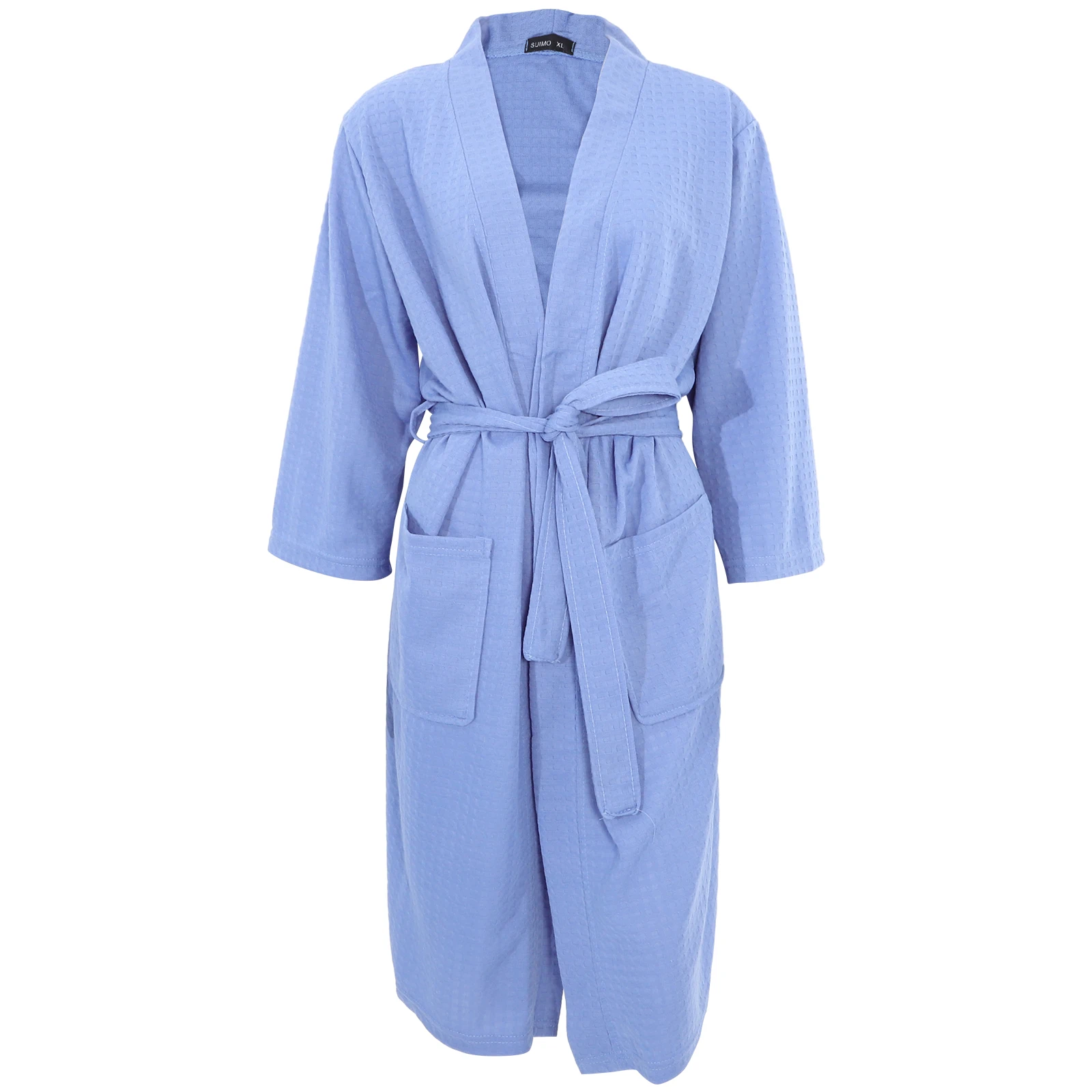 

Autumn Adult Bathrobe V-Neck Shower Robe Long Bathrobe Pajamas For Men And Women Couple Salon Spa Robe Fashion Shower Nightgown