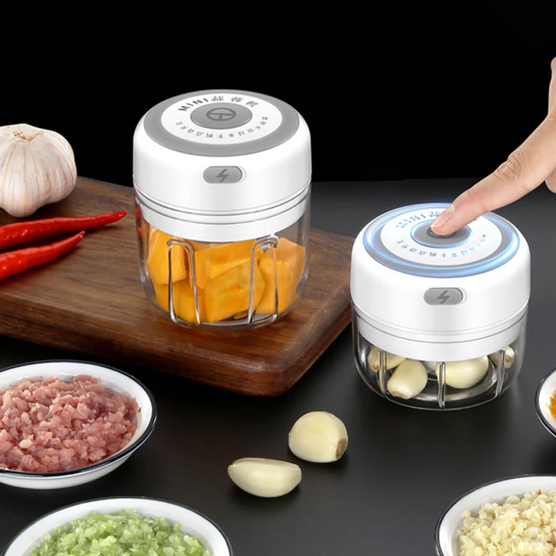 Mini elétrico triturador de alho liquidificador usb processador de alimentos vegetais pimentão picador masher máquina carne misturador de alho foy