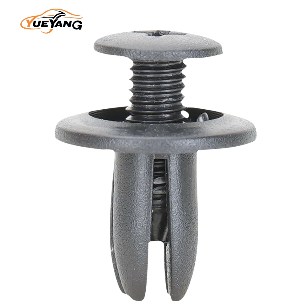 YUEYANG 6mm Hole Car Front Fender Skirt Push-Type Plastic Nylon Retainer Clips Fasteners Rivets for Universal vehicles