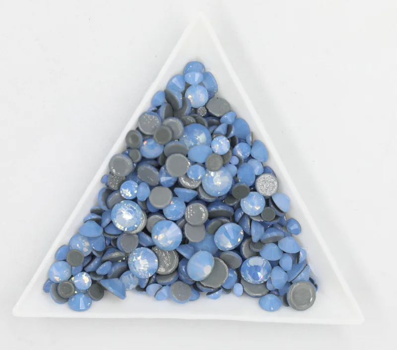 All Sizes Blue/Green/White/Pink Opal Crystal Hotfix Rhinestone decoration Flatback Nail art Glass HotFix Rhinestones for Garment