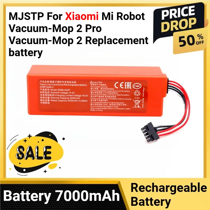 

D099-4S2P Battery 7000mAh MJSTS1 C101 MJSTP For Xiaomi Mi Robot Vacuum-Mop 2 Pro Vacuum-Mop 2 Replacement battery