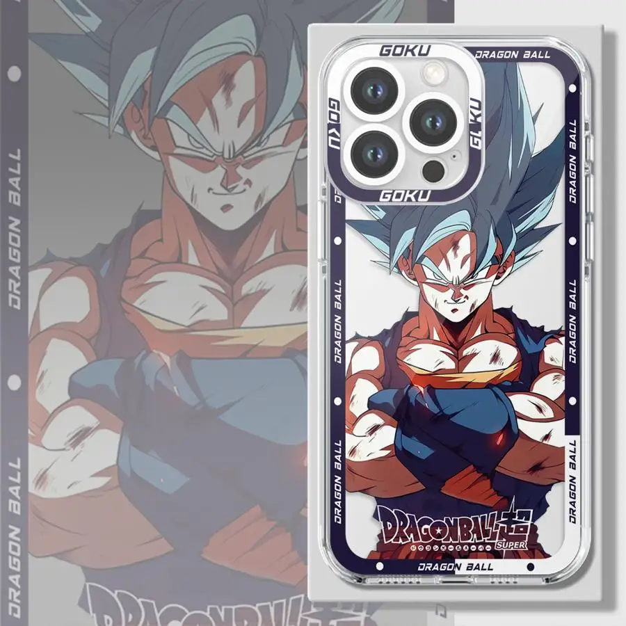 حافظة لهاتف آيفون XR 17 Air 16 15 14 Plus 16e 12 Mini 7 8 13 12 11 Pro MAX من Dragon Ball Manga Son Goku