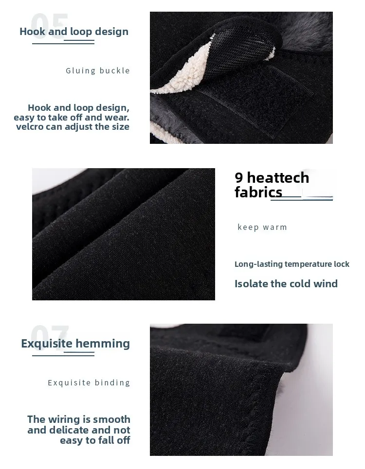 1/2/3PCS Winter Warmers Knee Pads Thickened Thermal Leg Elderly Arthritis Knee Support Unisex Cold Resistant Knee Protector