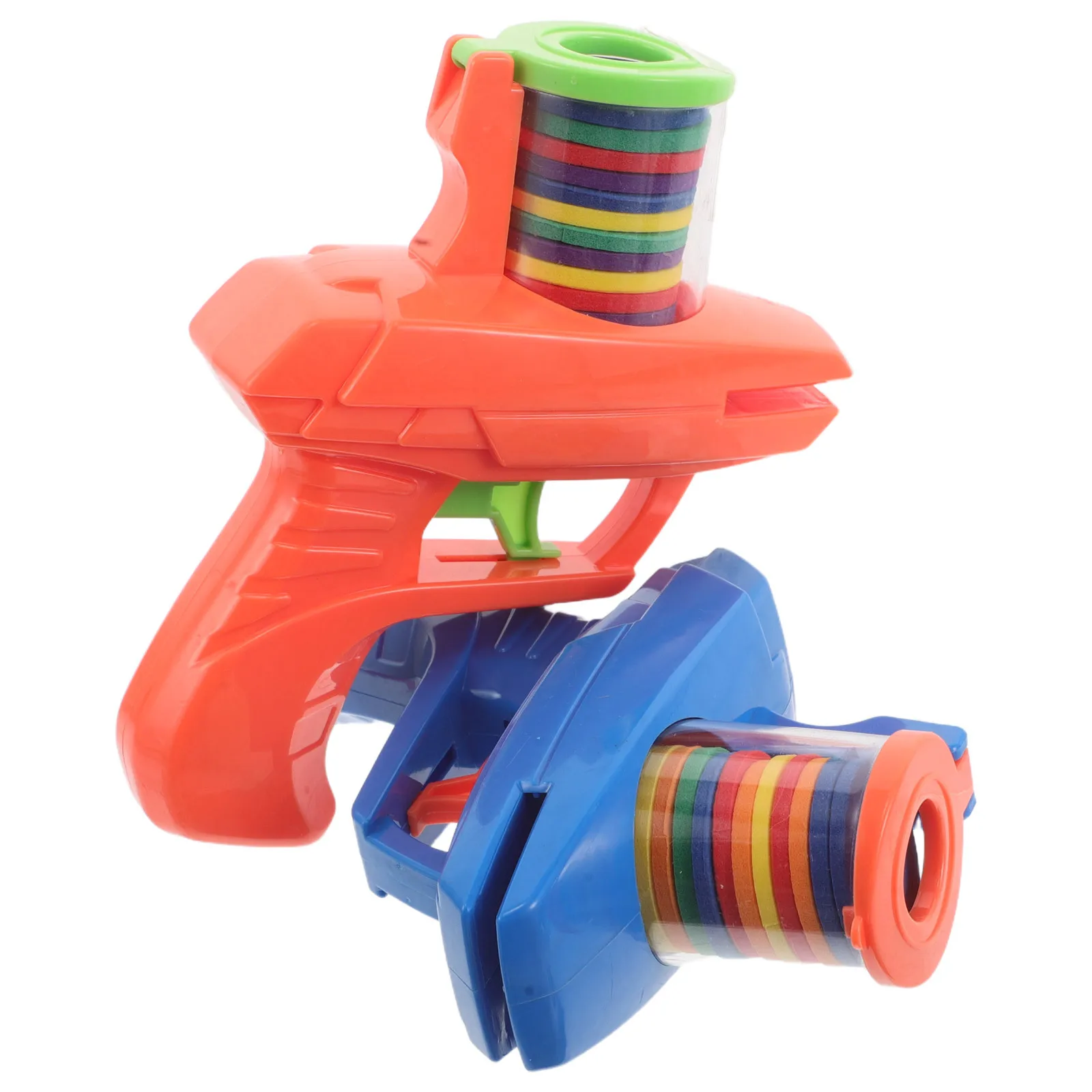 

2set 2Sets Foam Disc Launcher Safe Outdoor Flying Disk Shooter Set For Kids Hand Held Launching Game Durable Exercise