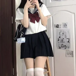 Neue Schulmädchen Uniform japanische Klasse Marine Seemann Schuluniformen Studenten Kleidung für Mädchen Anime Cos Seemann JK Marine Anzug-weiß