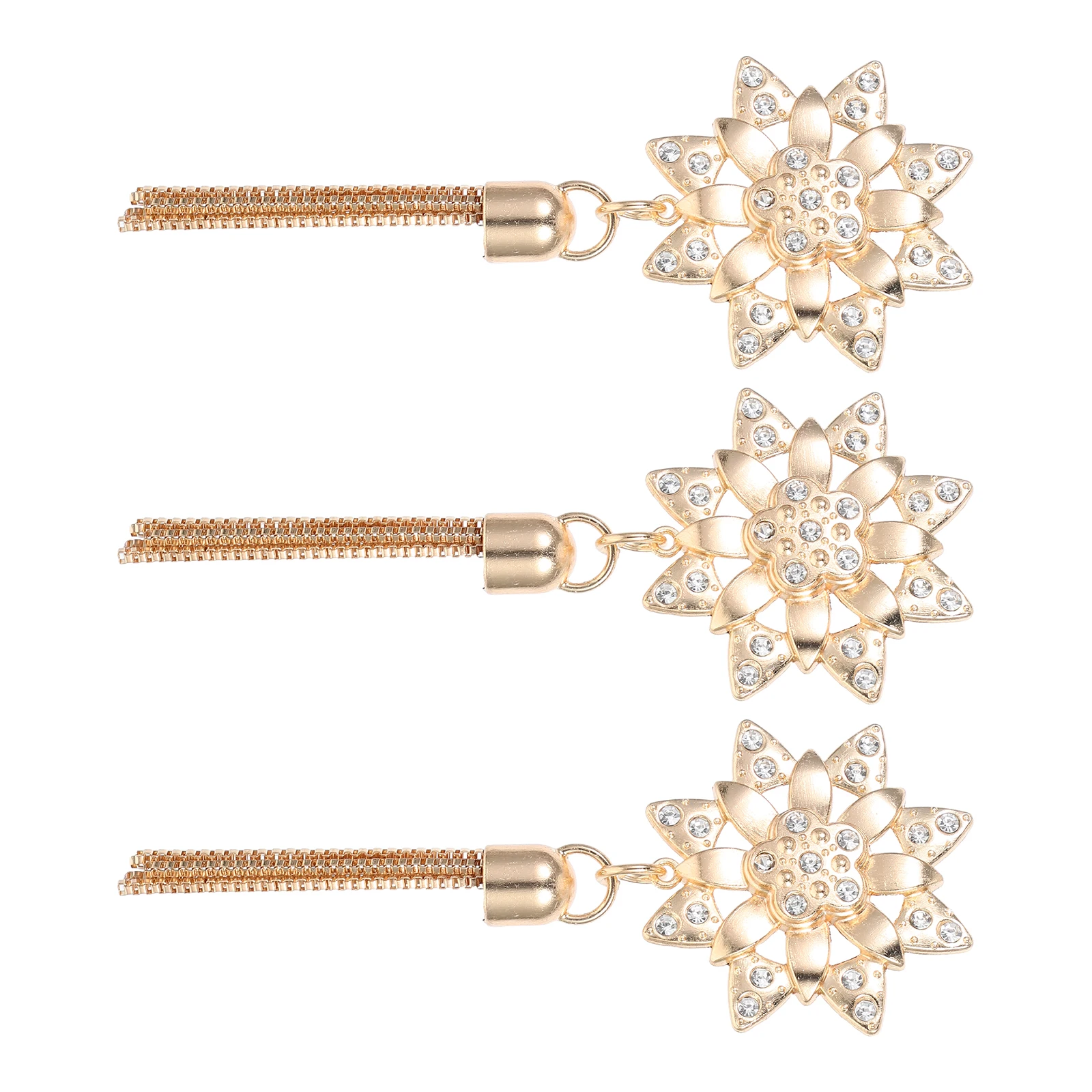 

3pcs Alloy Sun Tassel Decorative Bag Buckles Handbags Accessories Metal Clasps Easy Diy Pendant Charms Sturdy Zinc Replacement