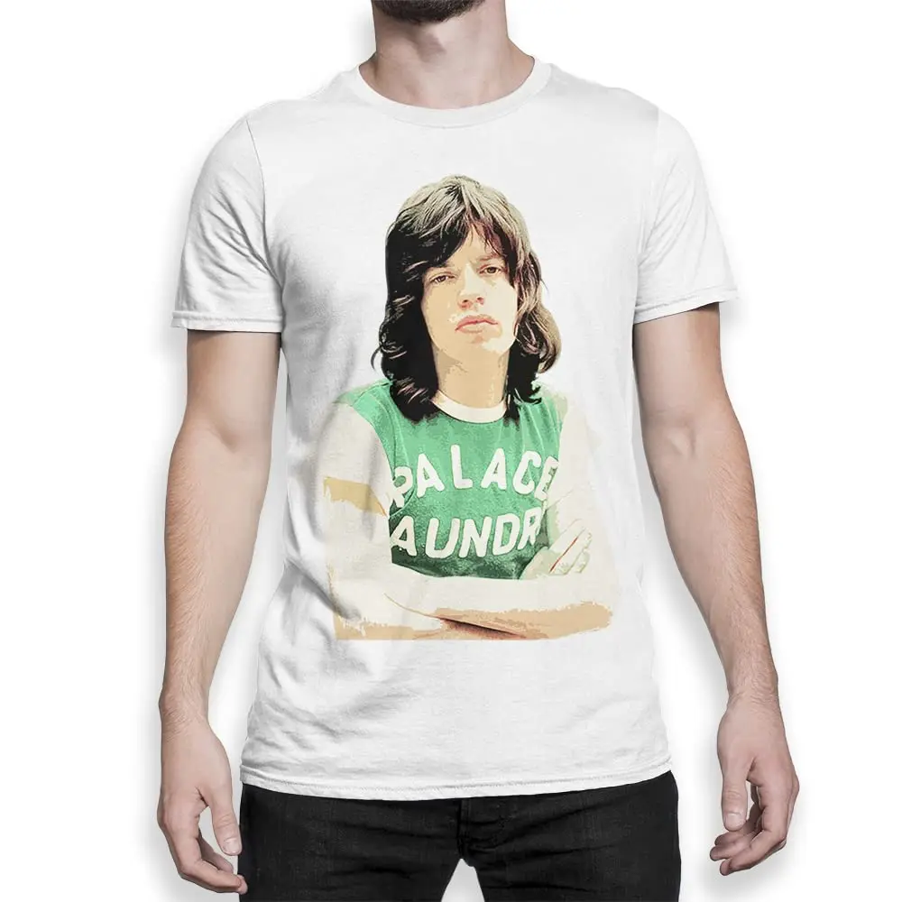 Mick Jagger White T-ShirtAnime Pattern High Quality Short SleeveUnisex T-shirts for Men Women Summer Tees Cotton Luxury brand vi